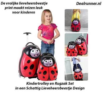 Kindertrolley en Rugzak Set in een Schattig Lieveheersbeestj beschikbaar voor biedingen