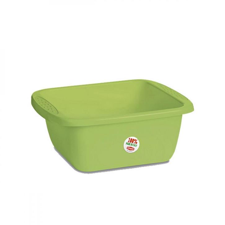 Stefanplast Wasbak Rechthoek 10L Groen, Caravans en Kamperen, Kampeeraccessoires, Ophalen of Verzenden