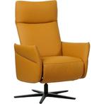 Leren relaxfauteuil Ease - Toledo Leem (geel/bruin) -, Huis en Inrichting, Fauteuils, Nieuw, Ophalen of Verzenden, 50 tot 75 cm