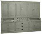 Buffetkast Engels groen Bastiaan 300cm dichte deuren, Huis en Inrichting, Kasten | Buffetkasten, Ophalen of Verzenden, Nieuw
