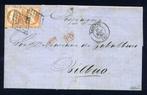 Frankrijk 1860 - Zeldzame brief van Bayonne voor Bilbao met, Postzegels en Munten, Gestempeld