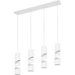 LED Hanglamp - Trion Meser - GU10 Fitting - 4-lichts -, Huis en Inrichting, Lampen | Hanglampen, Ophalen of Verzenden, Nieuw, Metaal