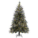 vidaXL Kunstkerstboom met verlichting en sneeuw 120 cm PVC, Diversen, Kerst, Verzenden, Nieuw