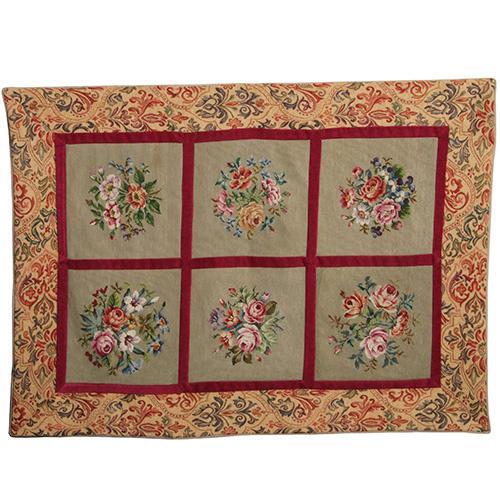 Wandkleed  floraal tapisserie  6 verschillende vlakken met b, Antiek en Kunst, Antiek | Overige Antiek, Ophalen of Verzenden