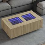 vidaXL Salontafel met Infinity LED 116x69x40 cm sonoma, Verzenden, Nieuw, Overige houtsoorten, 100 tot 150 cm