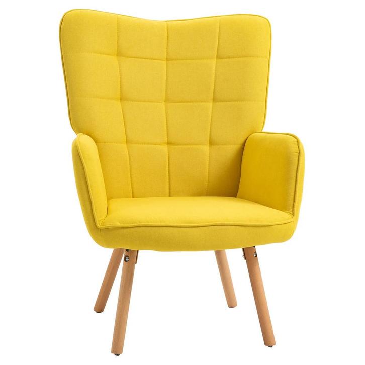 TRUUSK Gestoffeerde Fauteuil met Houten Frame - Fluwelen Loo, Huis en Inrichting, Stoffering | Behang, Verzenden