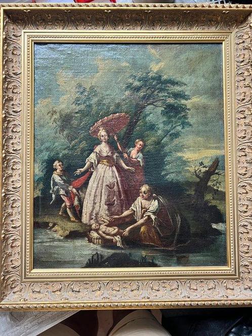 Jacobo Amigoni (1682-1752), Naar - Die Auffindung des Moses, Antiek en Kunst, Kunst | Schilderijen | Klassiek