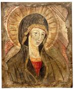 Scuola toscana (XIX) - Vergine - NO RESERVE, Antiek en Kunst, Kunst | Schilderijen | Klassiek