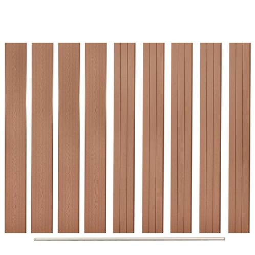 vidaXL Vervangende schuttingplanken 9 st 170 cm HKC bruin, Tuin en Terras, Schuttingen, Nieuw, Kunststof, Verzenden