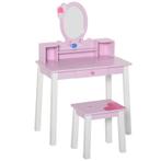 Kinderkaptafel Met Kruk, Kaptafel, Kaptafel Met Lade, Vakken