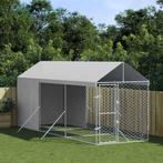 vidaXL Hondenkennel met dak 2x6x2,5 m gegalvaniseerd staal, Dieren en Toebehoren, Verzenden, Nieuw
