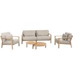 Lucas stoel bank loungeset 5 delig naturel teak 4 Seasons, Ophalen of Verzenden, Nieuw, Teakhout