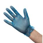 Vinyl handschoenen - blauw gepoederd size M - 100 stuks, Verzenden, Nieuw in verpakking