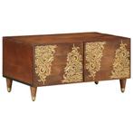 vidaXL Salontafel 80x50x40 cm Massief Mangohout, 50 tot 100 cm, Verzenden, Nieuw, 50 tot 100 cm