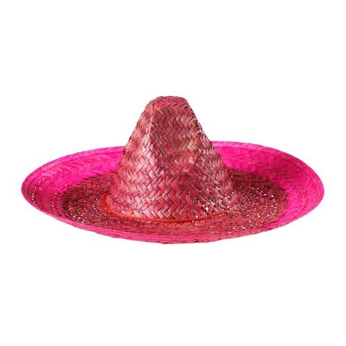 Roze Sombrero Roze 48cm, Hobby en Vrije tijd, Feestartikelen, Nieuw, Verzenden