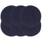 vidaXL Placemats 6 st rond 38 cm katoen effen marineblauw, Huis en Inrichting, Verzenden, Nieuw, Blauw
