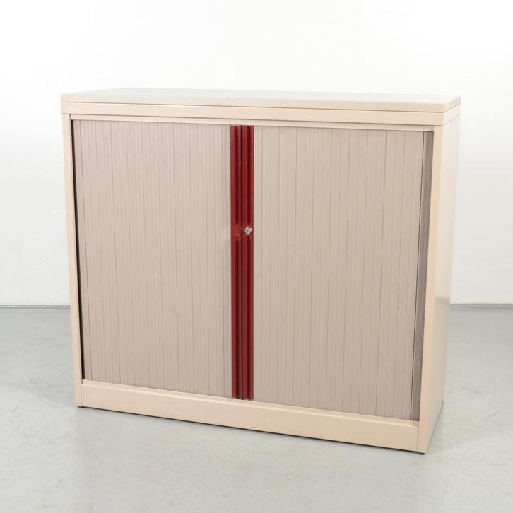 Mewaf roldeurkast, creme, 106 x 120 cm, incl. 2 legborden, Huis en Inrichting, Kasten | Roldeurkasten en Archiefkasten, Ophalen of Verzenden
