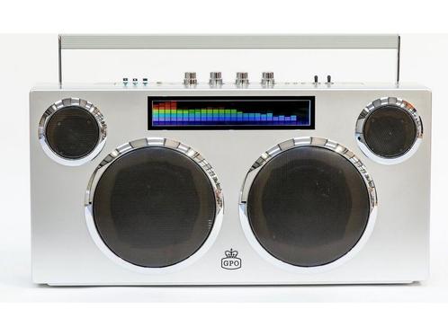 GPO MANHATTAN - Bluetooth speaker - 100 Watt - zilver, Audio, Tv en Foto, Luidsprekers, Nieuw, Verzenden