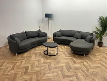 N-Joy Antraciet Design Banken Set ~ Losse Rugkussens Met beschikbaar voor biedingen