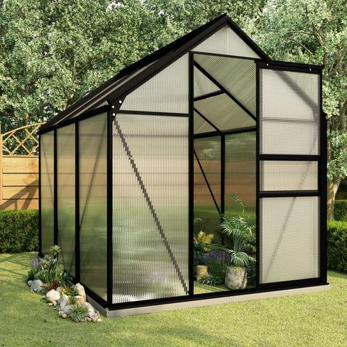 vidaXL Tuinkas met basisframe 3,61 m³ aluminium, Tuin en Terras, Kassen, Nieuw, Verzenden