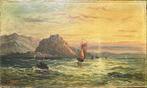 Scottish School (XIX-XX) - Evening at Dumbarton Rock