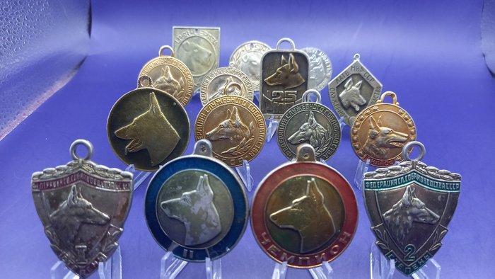 Themacollectie - Oorspronkelijke collectie hondenmedailles, Antiek en Kunst, Antiek | Speelgoed