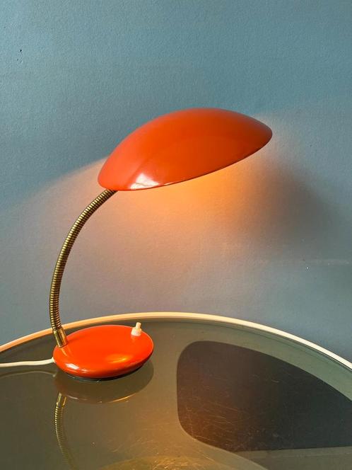 Red - Orange Mid Century Desk Lamp, Huis en Inrichting, Lampen | Tafellampen, Ophalen of Verzenden