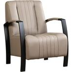 Taupe fauteuils, Huis en Inrichting, Fauteuils, Ophalen of Verzenden, Nieuw, Leer