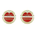 Set metalen 3D Zundapp Embelemen 50.000 en 100.000 km, Ophalen of Verzenden, Nieuw, Tank