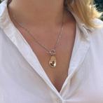 Zilveren toggle design ketting, Verzenden, Nieuw, Zilver