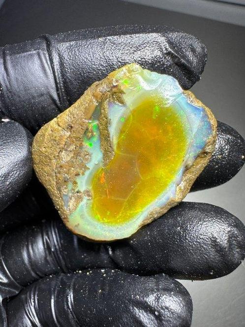 Kavel van 3 natuurlijke Ethiopische opalen, ruw. 164,45, Verzamelen, Mineralen en Fossielen