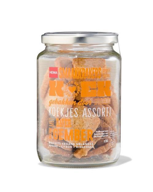 HEMA Glazen pot met koekjes - 220gram, Diversen, Levensmiddelen, Verzenden