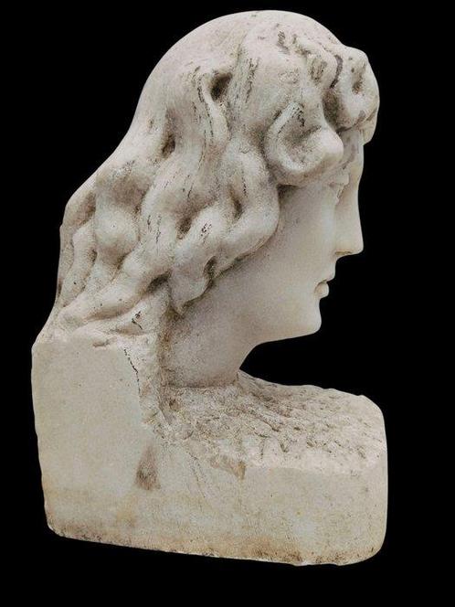 sculptuur, Bust of a Young Man – 13,8 kg - 30 cm - Marmer, Antiek en Kunst, Curiosa en Brocante