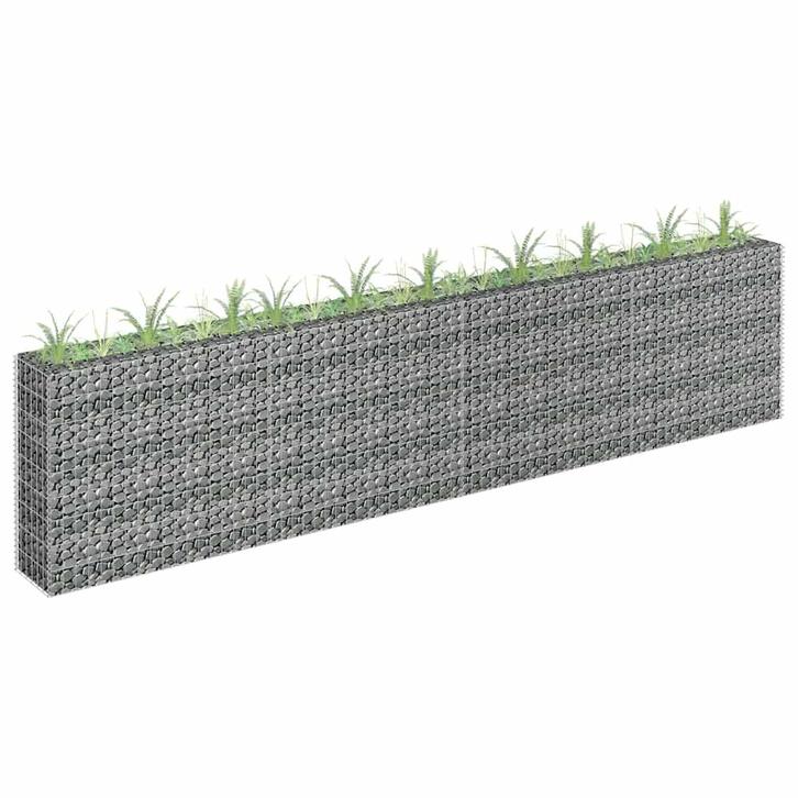 vidaXL Gabion plantenbak verhoogd 360x30x90 cm, Tuin en Terras, Bloembakken en Plantenbakken, 100 cm of meer, Nieuw, Metaal, 60 cm of meer