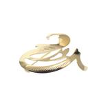 Vintage gouden broche; letter V, Ophalen of Verzenden, Gebruikt, Overige kleuren, Goud