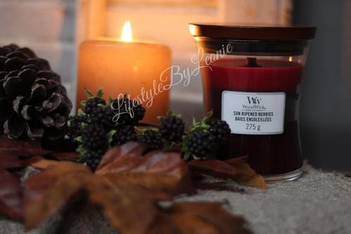 WoodWick Sun ripened berries trilogy medium, Huis en Inrichting, Woonaccessoires | Kandelaars en Kaarsen, Nieuw, Ophalen of Verzenden
