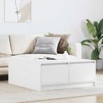vidaXL Salontafel met lades 100x100x40 cm wit, Verzenden, Nieuw, Overige houtsoorten, 100 tot 150 cm