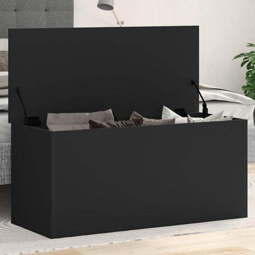 vidaXL Opbergbox 100x42x46 cm bewerkt hout zwart, Huis en Inrichting, Woonaccessoires | Kisten, Nieuw, Verzenden