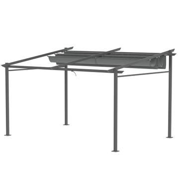 TRUUSK Terrasoverkapping Pergola 4x3m - Aluminium - Wandmont beschikbaar voor biedingen