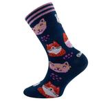 Kindersokken Blauw met Grappige Poezenhoofden - 23/26 NIEUW, Meisje, Nieuw, Ophalen of Verzenden, Ewers