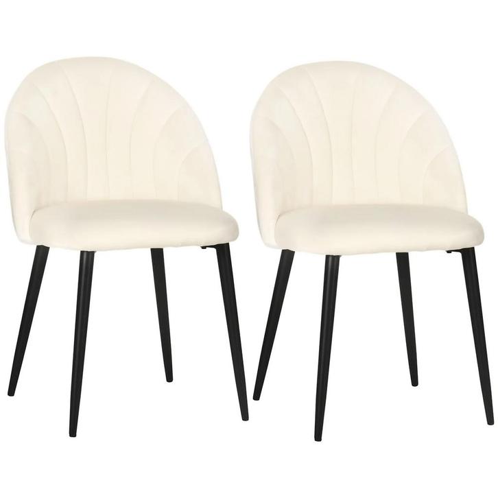 TRUUSK Set van 2 Comfortabele Eetkamerstoelen - Gestoffeerd, Huis en Inrichting, Stoelen, Nieuw, Verzenden