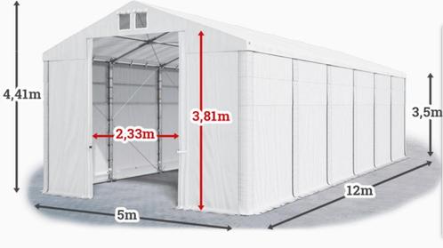 Opslagtent Wikinger Premium 5 x 12 x 4,6 mtr (PVC Partytent), Tuin en Terras, Partytenten, Partytent, Nieuw, 2 meter of meer, Verzenden