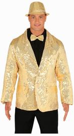 Gouden Blazer Heren Pailletten, Kleding | Heren, Carnavalskleding en Feestkleding, Verzenden, Nieuw