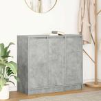 vidaXL Dressoir 85x34x76 cm bewerkt hout betongrijs, Verzenden, Nieuw, 50 tot 100 cm, 25 tot 50 cm