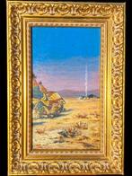 École Orientaliste (XIX-XX) - Caravane au bivouac - NO, Antiek en Kunst, Kunst | Schilderijen | Klassiek