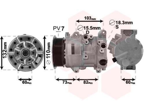 AIRCO COMPRESSOR VOOR LEXUS IS250/IS350 2006-2009 8831053060, Auto-onderdelen, Airco en Verwarming, Nieuw, Ophalen of Verzenden