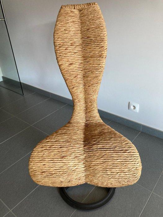 Cappellini - Tom Dixon - Stoel - Rattan, Staal - S stoel, Antiek en Kunst, Kunst | Designobjecten