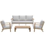 Garden Impressions Ariana loungeset 4-delig - light teak, Verzenden, Nieuw
