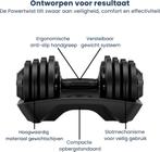 EaseFit® PowerTwist Verstelbare Dumbbell 18 KG - Inclusief, Sport en Fitness, Fitnessmaterialen, Ophalen of Verzenden, Zo goed als nieuw