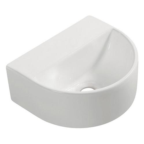 BWS Keramische Fontein Halfrond Zonder Kraangat Wit 30x25 cm, Doe-het-zelf en Verbouw, Sanitair, Overige typen, Nieuw, Ophalen of Verzenden